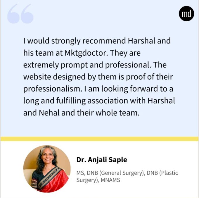 Testimonial from Dr. Anjali Saple